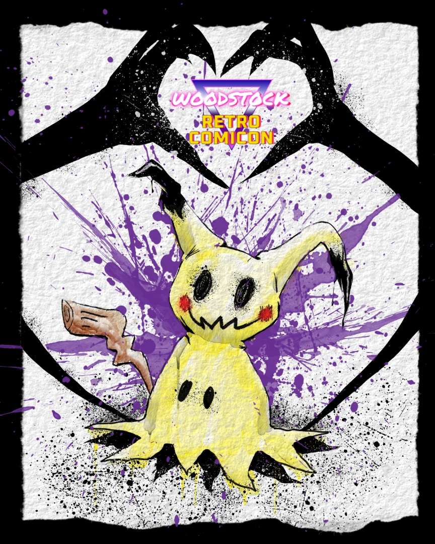 Mimikyu print by Arnold Trinidad, the Woodstock Retro Comicon exclusive